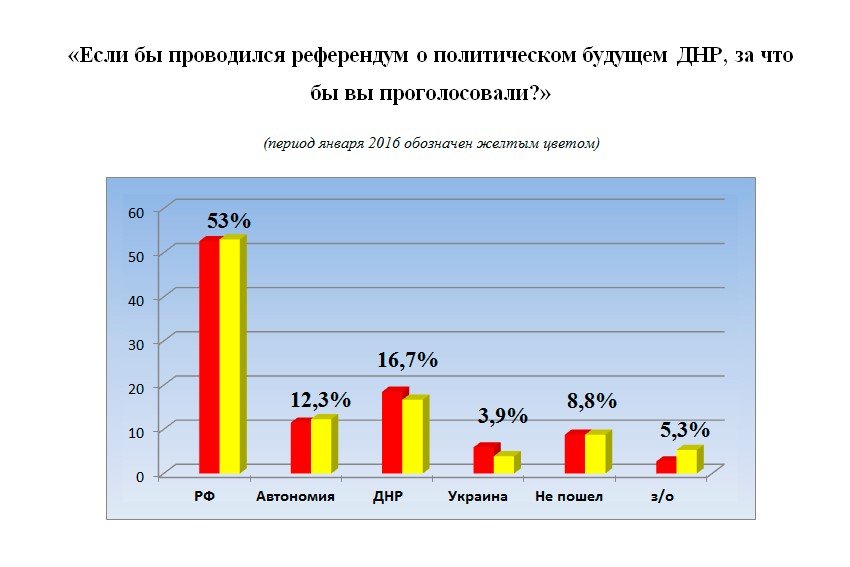 Итоги соцопроса: жители ДНР видят свое будущее только вместе с Российской Федерацией и хотят получить ее гражданство