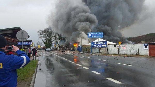 Мощный взрыв прогремел на границе Польши и Германии