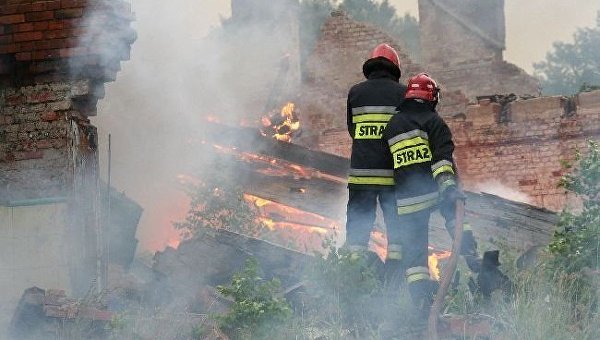 Опубликовано видео взрыва на польско-немецкой границе