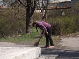 «Патриотические силы Донбасса» провели субботник в Снежном