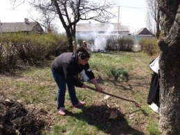 «Патриотические силы Донбасса» провели субботник в Снежном